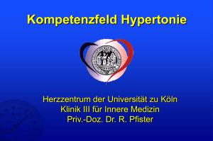 Kompetenzfeld Hypertonie - UK-Online