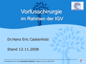 Fuss- und Handchirurgie - Orthop&auml;die Frankfurt, Dr.Castenholz