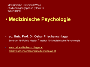 1: Rolle der Psychologie in der Medizin