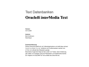 Oracle8i interMedia Text Einführung