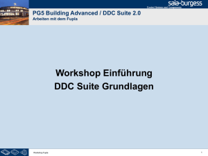DDC Suite 2.0 / PG5 Building Advanced Arbeiten mit