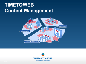 TIMETOWEB Content Management