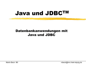 JDBC - HTWK Leipzig
