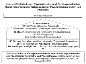 Weiterbildungssituation in der Psychosomatischen Medizin und