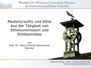 Medizin und Ethik - Forum Medizinrecht Münster eV