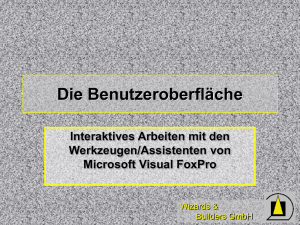Die Benutzeroberfläche von Microsoft Visual FoxPro - dFPUG