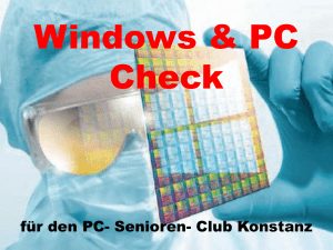 Windows Check - PC Senioren Club Konstanz