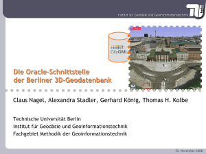 Die Oracle-Schnittstelle der Berliner 3D-Geodatenbank