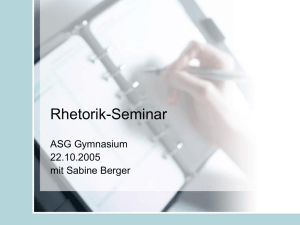 Rhetorik-Seminar