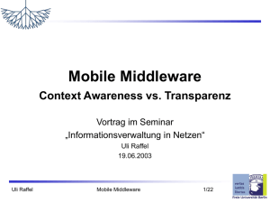 Middleware für Mobile Systeme