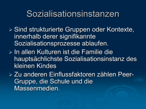 Sozialisationsinstanzen /Lebenszyklus