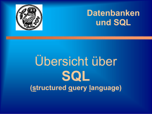 SQL - HomePage von G.Kamleiter