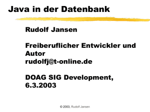 Java in der Datenbank