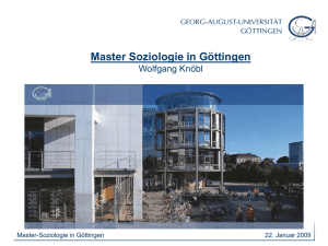 Master Soziologie in Göttingen