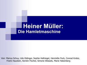 Heiner Müller: Die Hamletmaschine