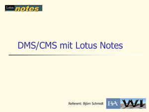 DMS/CMS mit Lotus Notes