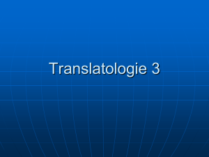 Translatologie 3