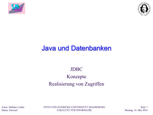 Java und Datenbanken - Otto-von-Guericke