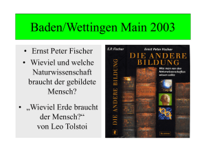 Referat Ernst Peter Fischer