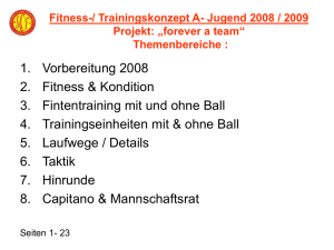 Fitnesskonzept A- Jugend 2008 / 2009