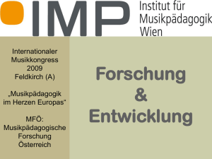 Forschungsbereiche und -themen am Institut für Musikpädagogik Wien
