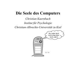 Die Seele des Computers - Christian-Albrechts