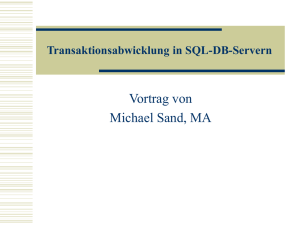 Transaktionsabwicklung in SQL-DB
