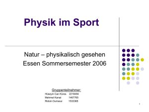 Sport und Physik - Didaktik der Physik