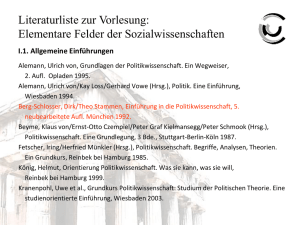 Elementare Felder der Sozialwissenschaften: Einf&uuml;hrung in die