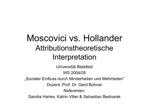 Moscovici vs Hollander Attribution