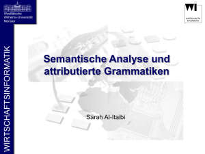 Einführung in die semantische Analyse des Quellprogramms