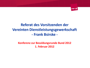 Referat des Vorsitzenden Frank Bsirske