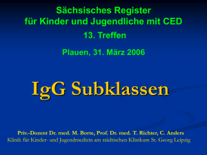 IgG Subklassen - Klinikum St. Georg