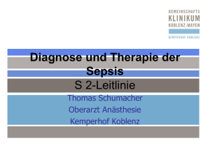 Diagnose und Therapie der Sepsis - Kemperhof