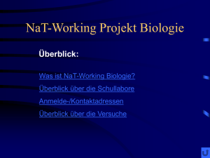 NaT-Working Projekt Biologie - Institut für Biochemie und