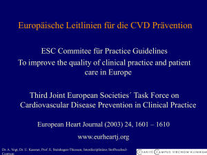 European Guidelines on CVD prevention
