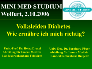 Diabetes Mellitus - Landeskrankenhaus Feldkirch