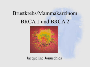 Brustkrebs/Mammakarzinom BRCA 1 und BRCA 2