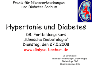 Diabetes und Hypertonie - dialyse