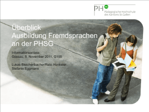 Information f&uuml;r Studieninteressierte (8. November 2011)