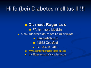 Hilfe Diabetes mellitus II