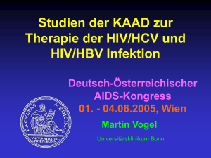 Studien der KAAD zur Therapie der HIV/HCV und HIV/HBV Infektion
