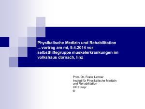Physikalische Medizin und allgemeine Rehabilitation