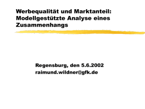 Werbequalität und Marktanteil: Modellgestützte Analyse eines