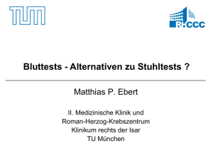 Serumtests. Vortrag Professor Matthias Ebert