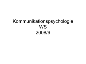 Kommunikationspsychologie WS 2008_9