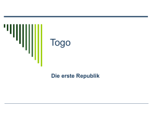 Togo - Die erste Republik