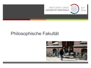 Vorstellung der Philosophischen Fakultät
