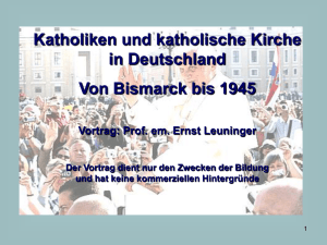 Bismarck und katholische Kirche