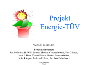 Präsentation des Projektes "Energie